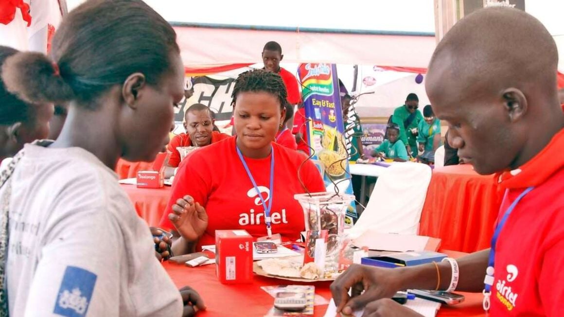 Airtel money staff attending to clients