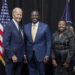 US President Joe Biden (left) poses for a photo with President William Ruto (center) and First Lady Rachel Ruto.