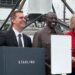 President William Ruto (center) poses for a photo with US Ambassador to Kenya Meg Whitman (right) and a Starlink executive after a meetig on September 16, 2023.