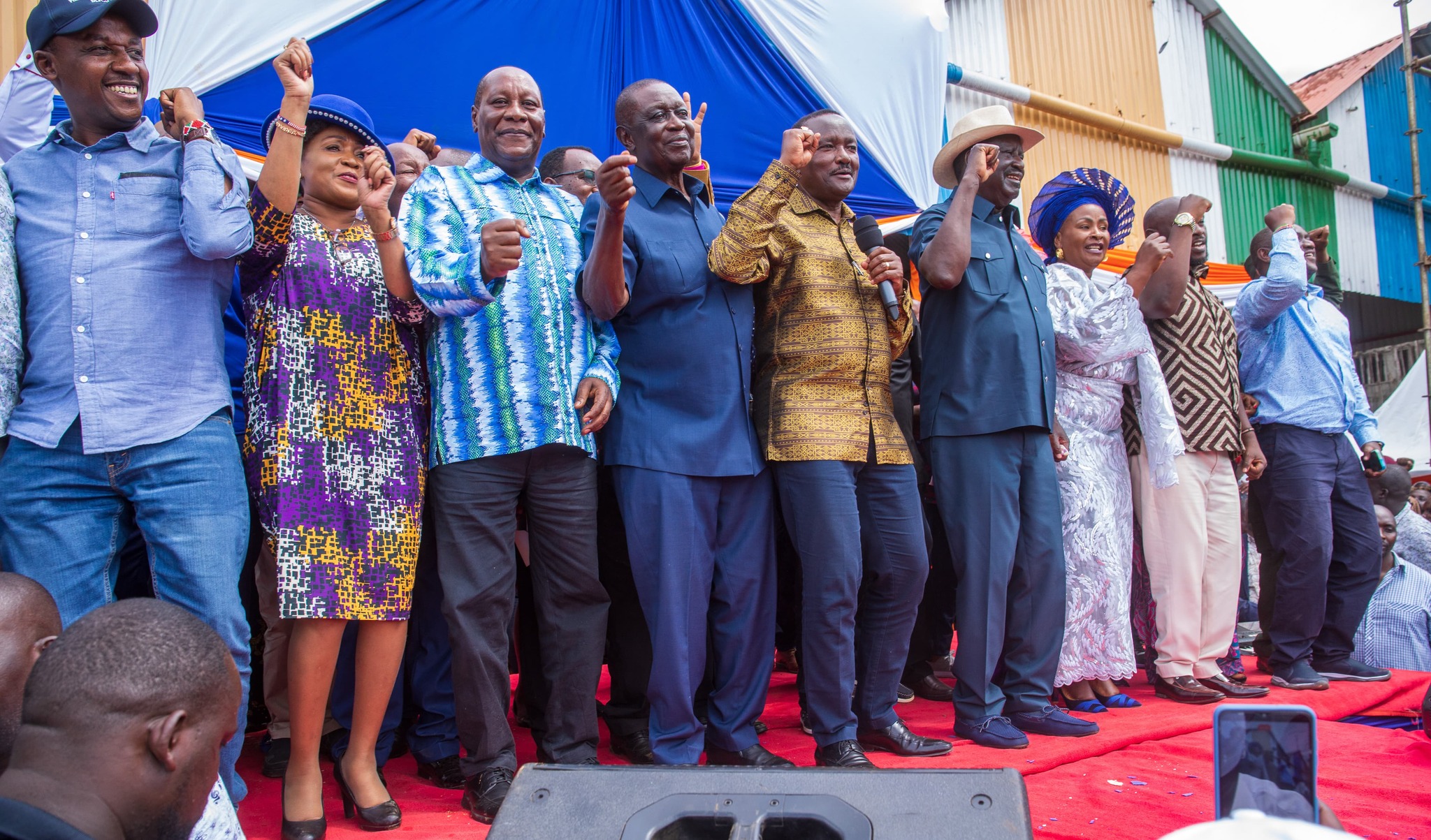Azimio Leaders at Bondo on Sunday Oct 15 PHOTO/Raila Odinga