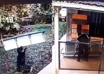 CCTV Captures Man Stealing Hospital Waiting Bench