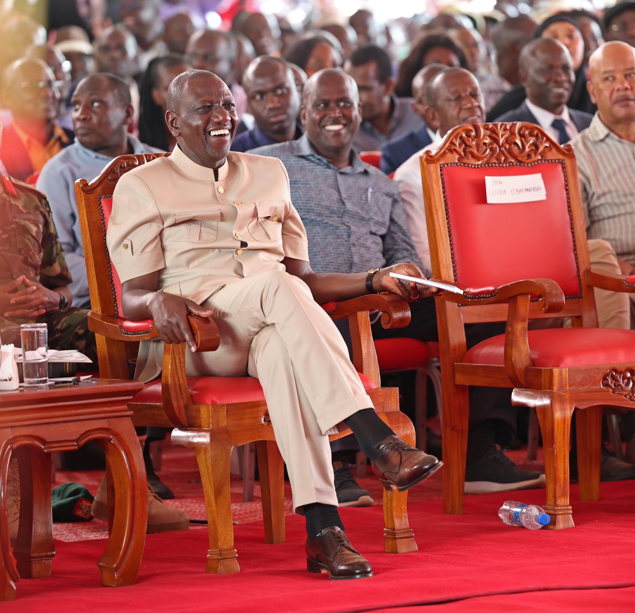 President William Ruto during his Siaya tour on Friday, October 6.