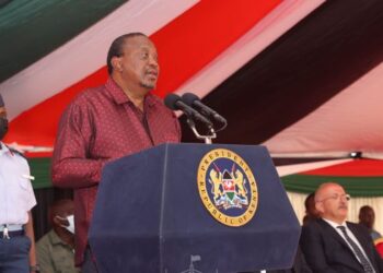 Former President Uhuru Kenyatta giving a speech at a past event. PHOTO/Uhuru Kenyatta