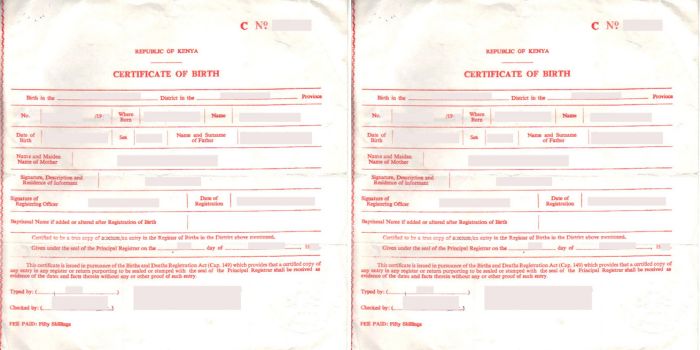 How to Apply for Kenyan Birth Certificate While Abroad