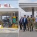 A photo collage of an Expressway toll station and a photo of Transport CS inspecting the Expressway.