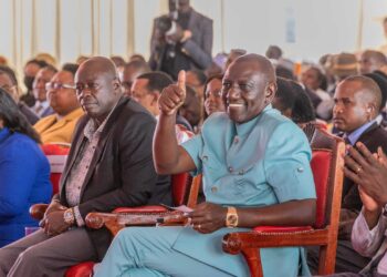 President William Ruto during Hustler Fund First Anniversary Celebrations. PHOTO/PCS.