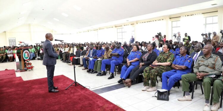 Interior CS Kithure Kindiki during the Commemoration Service of 37 Officers who lost their lives between November 2022 and November 2023.PHOTONPS.