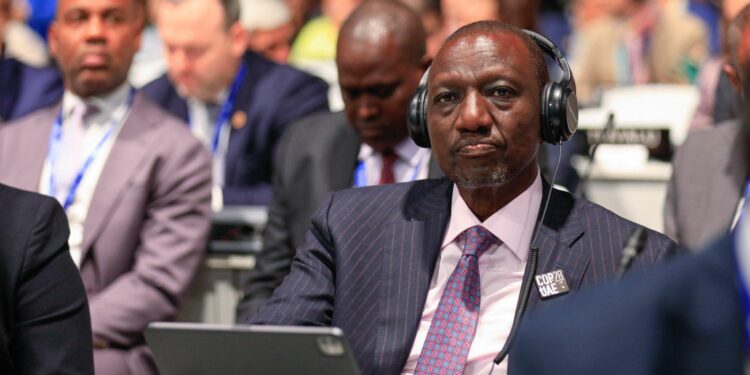 President William Ruto following the proceedings at COP28 Summit.