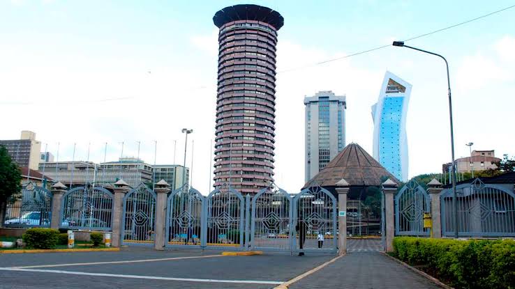 KICC towers in Nairobi, Kenya. 