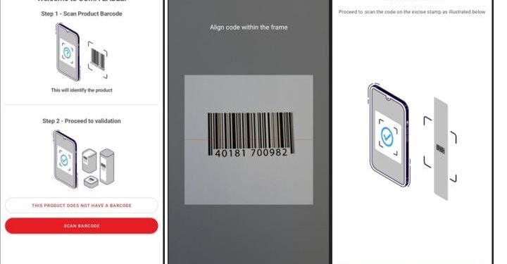 A screenshot of the instructions given by KRA detailing how to verify the authenticty of various products. 