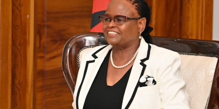 CJ Martha Koome during the State House meeting. She is JSC Chairperson