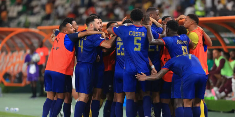 Cape Verde players celebrating their victory over Ghana Black Stars at AFCON 2023.