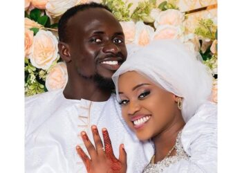 Sadio Mane and his newly wed wife Aisha Tamba.
