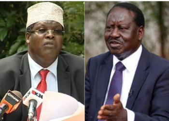 A collage of ODM leader Raila Odinga and Lawyer Miguna Miguna.PHOTO/Courtesy.