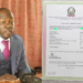 Saboti Member of Parliament Caleb Amisi and his KCPE Certificate.