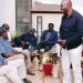 Saboti MP Caleb Amisi (standing) when he hosted Azimio leaders at his home in 2023.