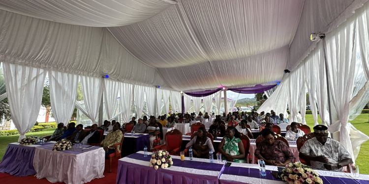 Guests attend the party Francis Atwoli organized to honour his son Lukoye Atwoli. 