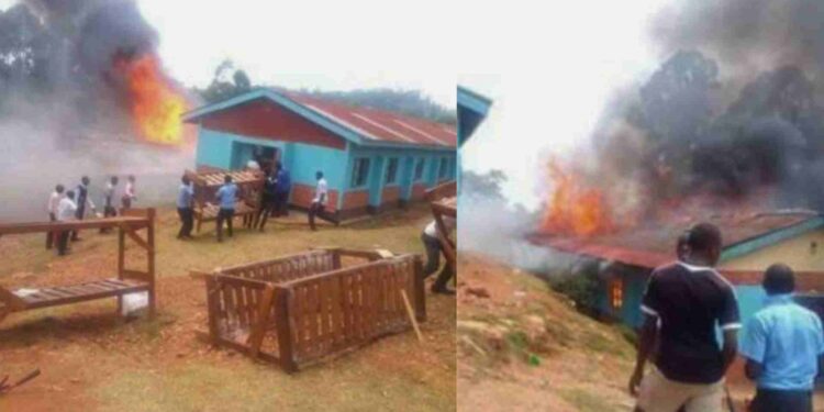 Riomego Boarding School in Nyamira has experienced three fire incidents in three days.PHOTOCourtesy.