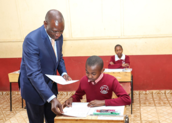 President William Ruto administering national examination papers.PHOTO-PCS