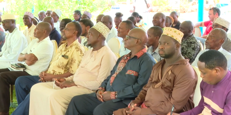 Religious Leaders in Kilifi County giving a listening ear to Pastor Dorcas Rigathi.