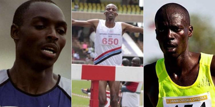 A collage photo of the late Dvid Lelei, Kenneth Njiru ang Francis Kiplagat.