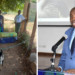 A photo collage of Education CS Ezekiel Machogu and a student who reported to form one with two goats. PHOTO/Courtesy.