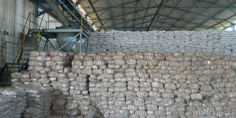 A photo of sugar warehouse in Muhoroni.