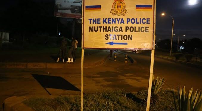 A signage at the Muthaiga Police Station.