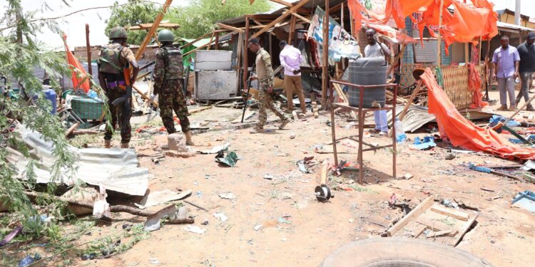Fish Point Hotel in Mandera town after explosion by Alshabab. 