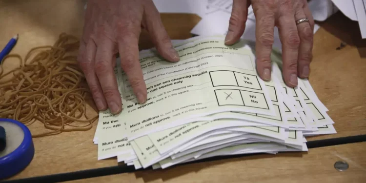 Ballots are counted in Dublin for twin referendums that aimed to change the Irish Constitution on family and care. PHOTO/ AP