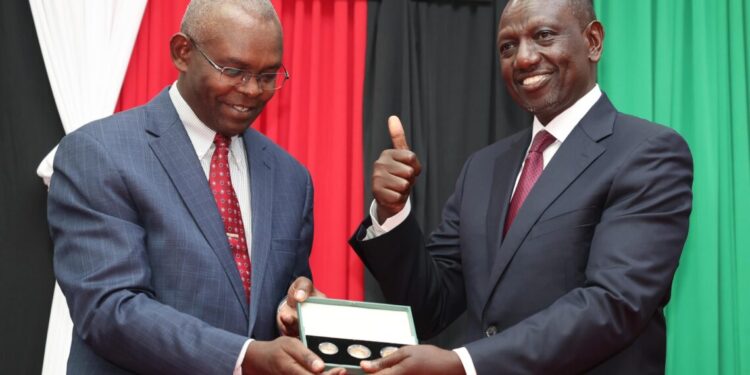 President William Ruto and CBK Governor Dr. Kamau Thugge. PHOTO/PCS.