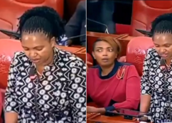 Karen Nyamu Captured Using Phone During Senate Session