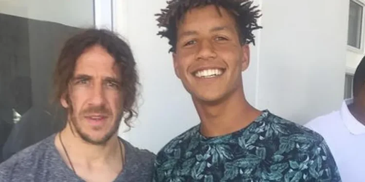 Luke Fleurs meeting Carles Puyol on his birthday.