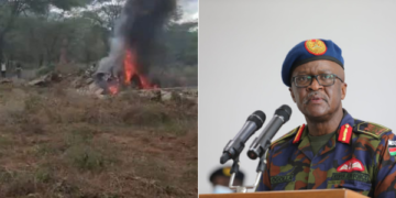 Chopper Carrying KDF Chief Francis Ogolla Crashes