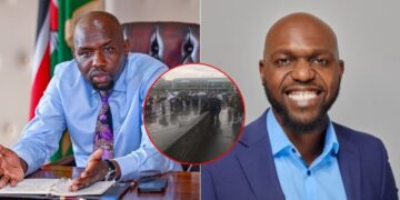 A photo collage of Transport Cabinet Secretary Kipchumba Murkomen (left) and CNN Journalist Larry Madowo.