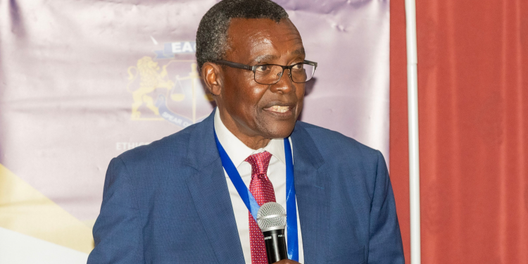 Chief Justice Emeritus David Maraga speaks during the launch of the 3rd EACC Workshop for Media Practitioners held on May 7, 2024. PHOTO/EACC.