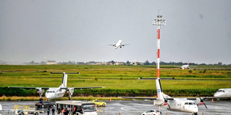 Planes landing and taking off at JKIA on April 30, 2024.PHOTO/Murkomen X.
