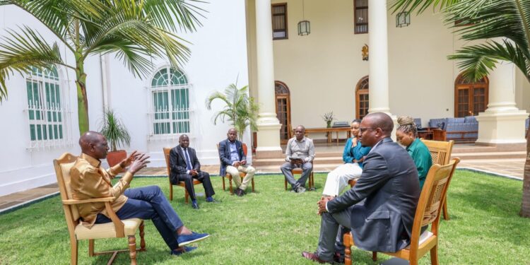 President William Ruto in a past meeting with TikTok executives in Kenya.