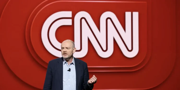 CNN CEO Mark Thompson. during a past address. PHOTO/CNN