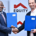 Zepz CEO, Mark Lenhard (Right) and Equity Group Managing Director and CEO, Dr. James Mwangi, (left) during the renewal of a partnership between Zepz. Phot/Equity.