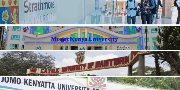 A collage of universities accredited to offer Master’s of law Programme. Photo/Courtesy