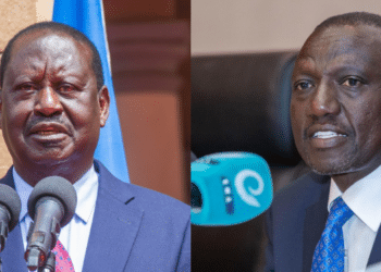 A collage of President William Ruto (right) and former Prime Minister Raila (left). PHOTO/Courtesy.