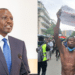A side-to-side photo of President Ruto (left) and Kenyan youths on the streets protesting (right). Photo/Ruto (X)